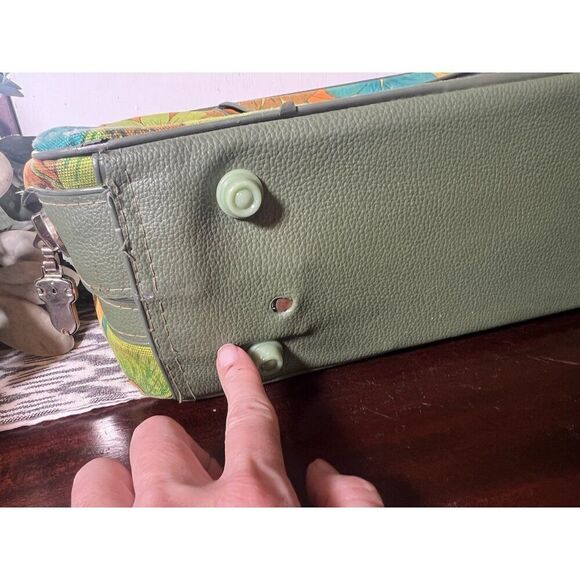 Vintage Retro Small Suitcase Carrying Case Trunk‎ Mid Century Floral Mod Hippie - Picture 13 of 13